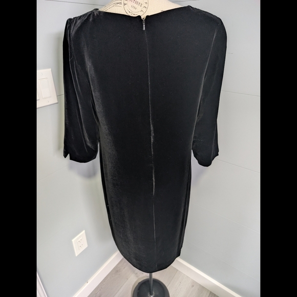 Talbots Elegant Black Velvet Dress - Picture 5 of 11